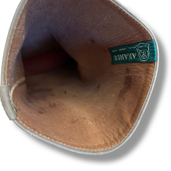 Arandu Argentina Handmade Brown Leather Riding Boots Tall 15” Women’s US 11.5-12 - Picture 4 of 12